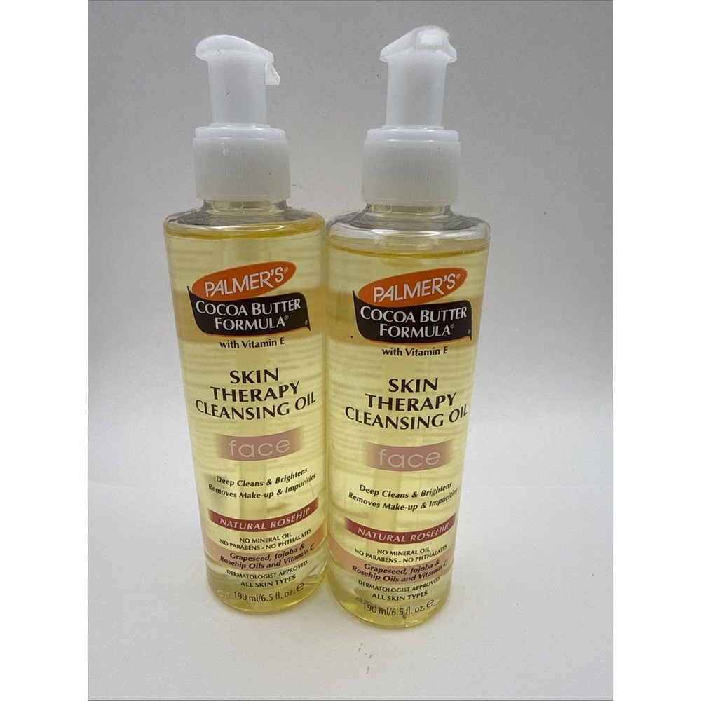 2 Pack Palmer's Cocoa Butter Formula Skin Therapy Face Cleansing Oil 6.5 fl oz